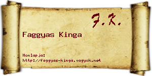 Faggyas Kinga névjegykártya